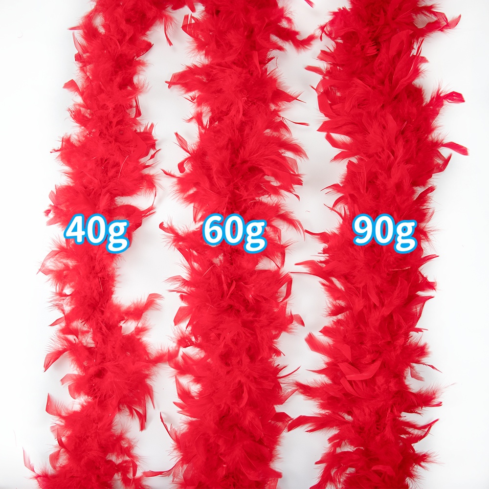 Rote Marabou-Feder-Boa-Besatz, – Feather Trim Marabou Bewertung und Preis