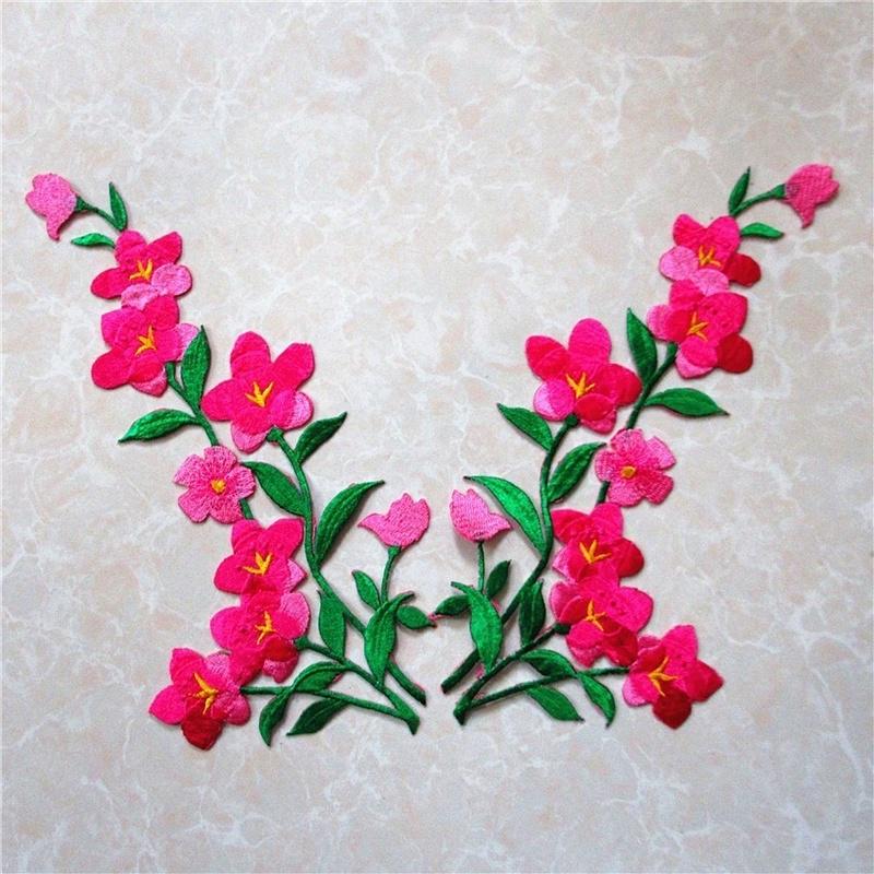 1/2 stücke schöne blaue Blume  – Applique Patch Flower Bewertung und Preis