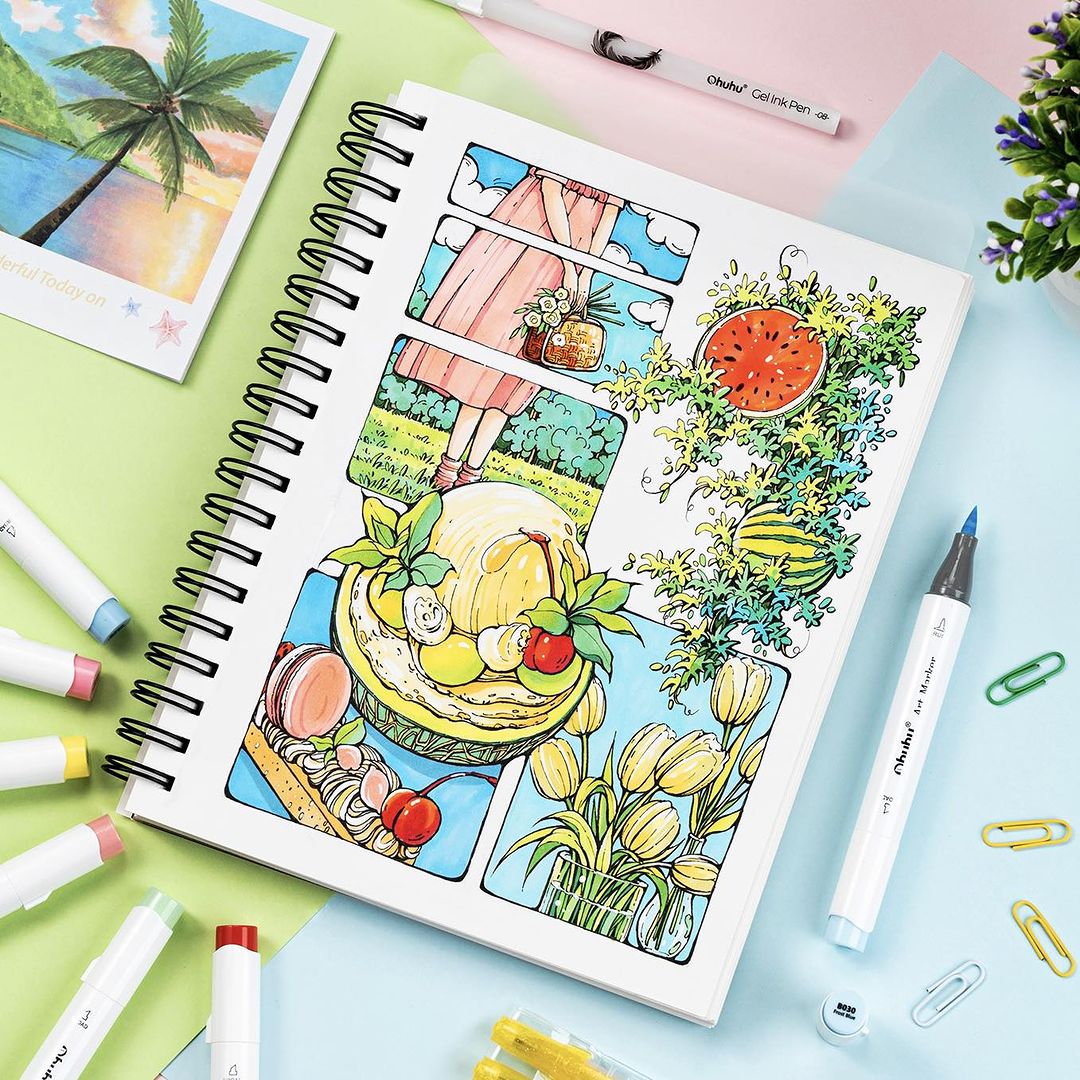 Ohuhu Honolulu Marker Pen Set  – Copic Marker Sketch Bewertung und Preis